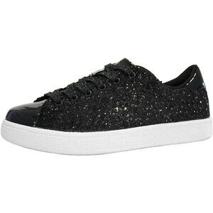 Brand New Women Black Thermoplastic Elastomers Glitter Sparkly Fashion Shoes